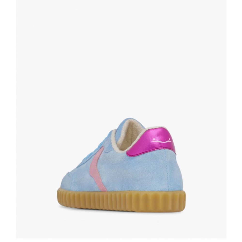 NWT VOILE BLANCHE INES Suede Sneakers in Light Blue-Pink - Picture 3 of 15